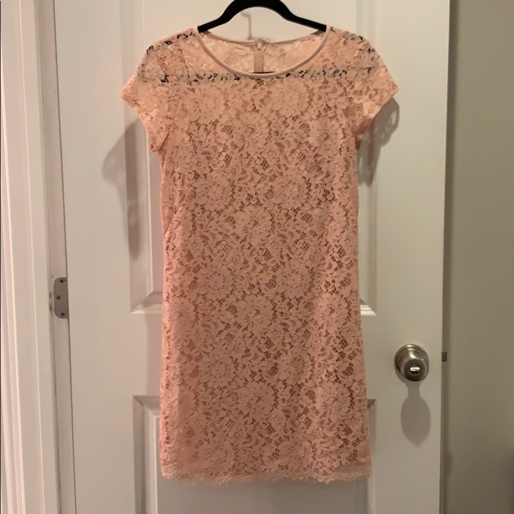 Lace shift dress